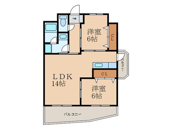 コーポコモンの物件間取画像